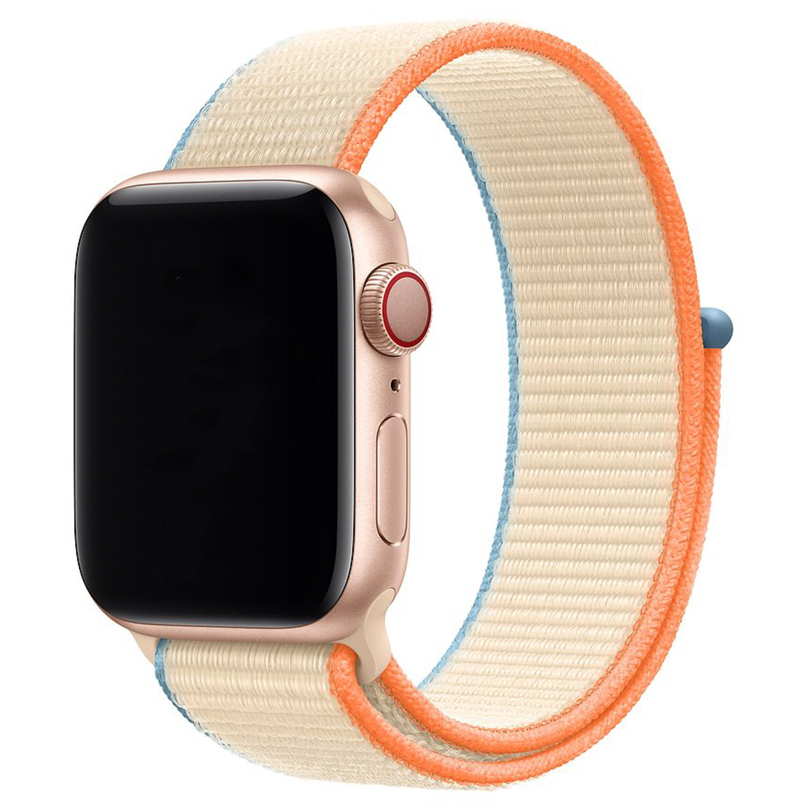 Bracelet boucle sport en nylon Apple Watch sportif - crème