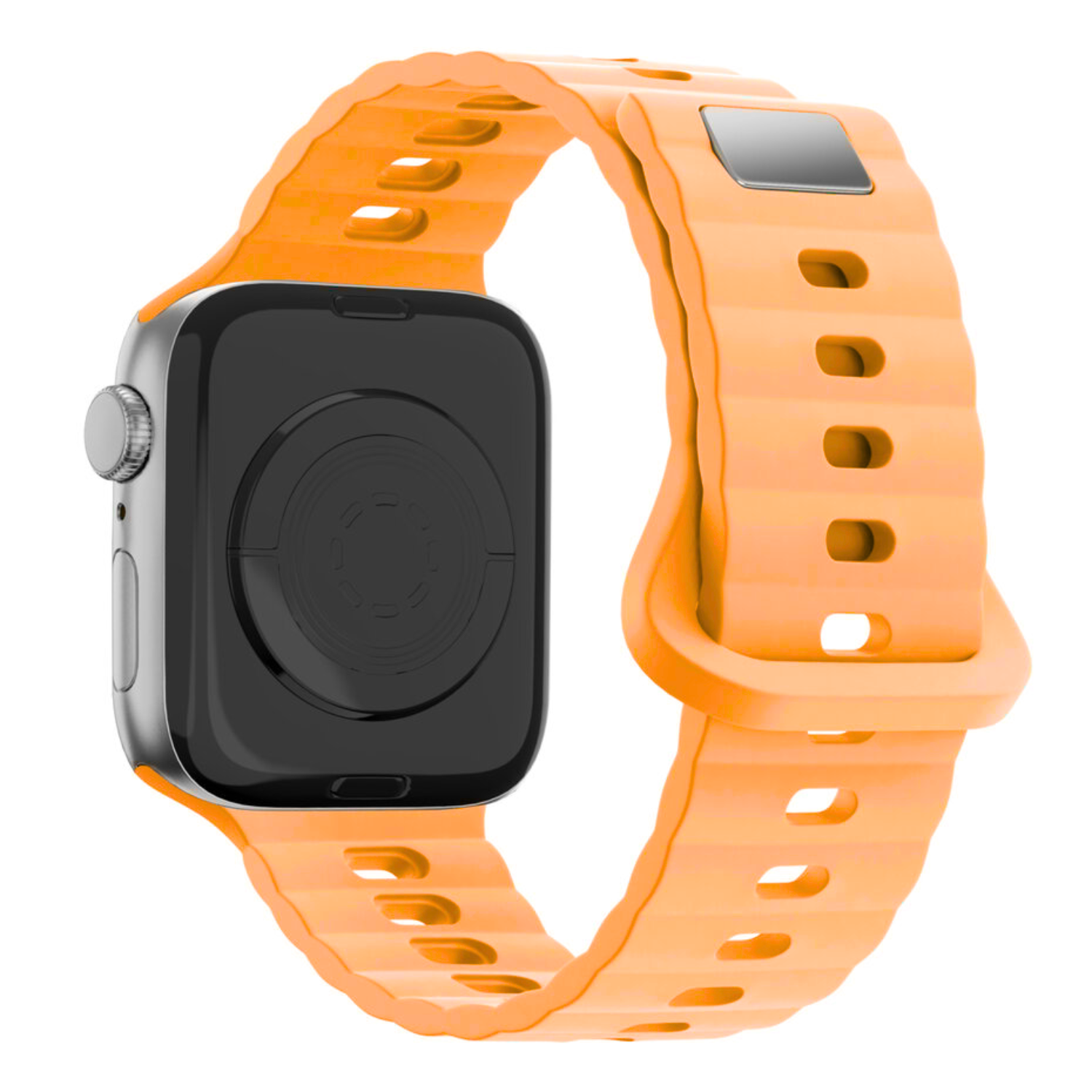 Apple Watch silicone Wave band - Oranje - 7440850316389 - 123watches-2