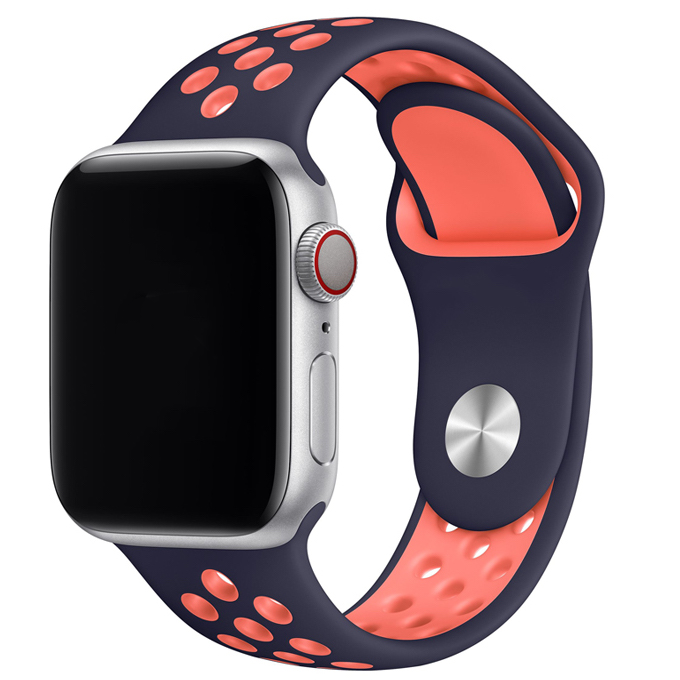 Bracelet sport double Apple Watch - bleu noir mangue