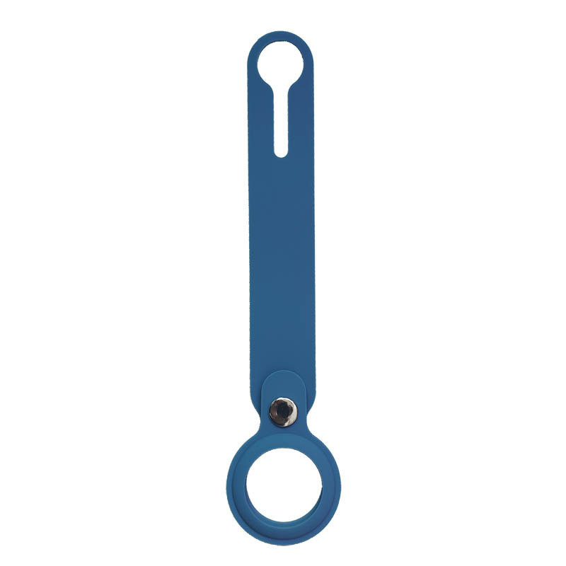 Porte-clés boucle en silicone AirTag - bleu