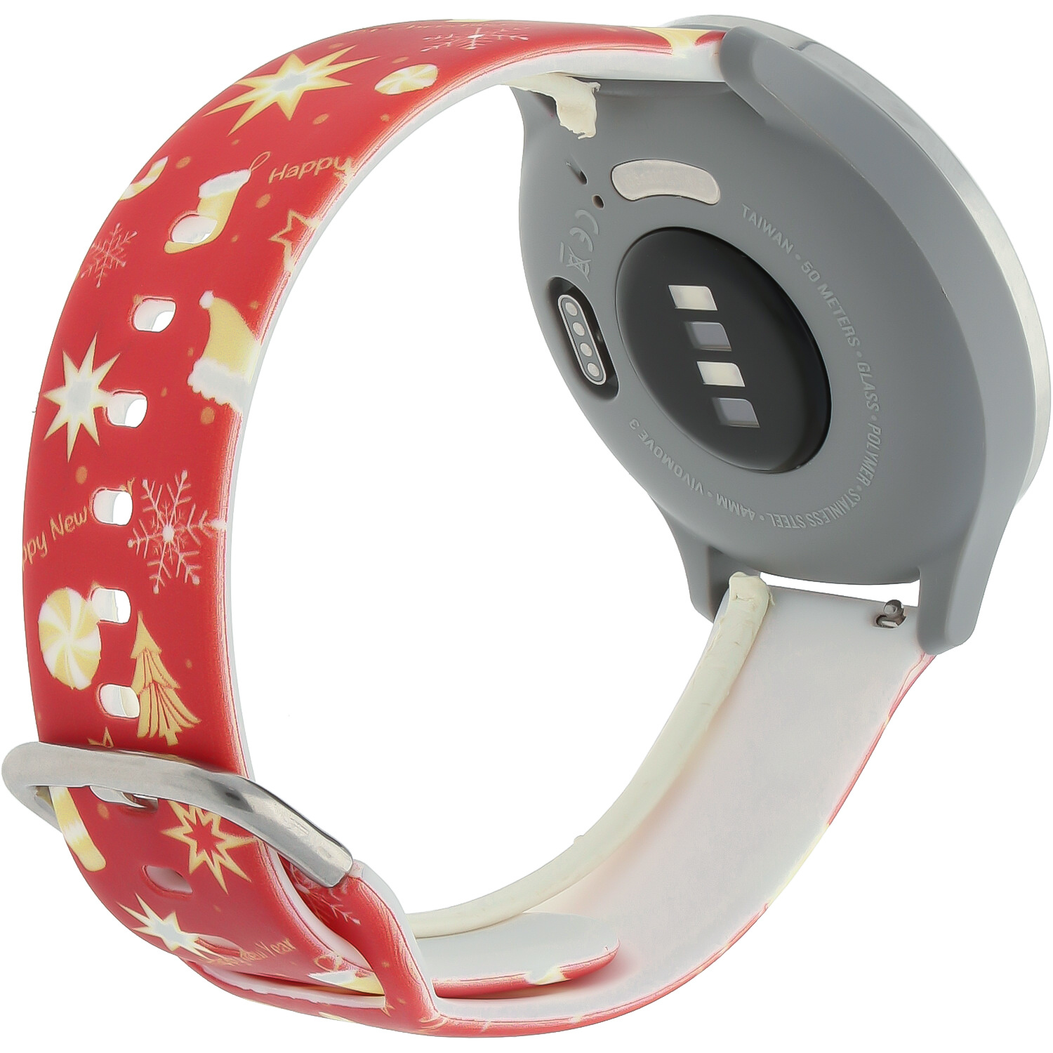 Bracelet sport imprimé Samsung Galaxy Watch - rouge Noël