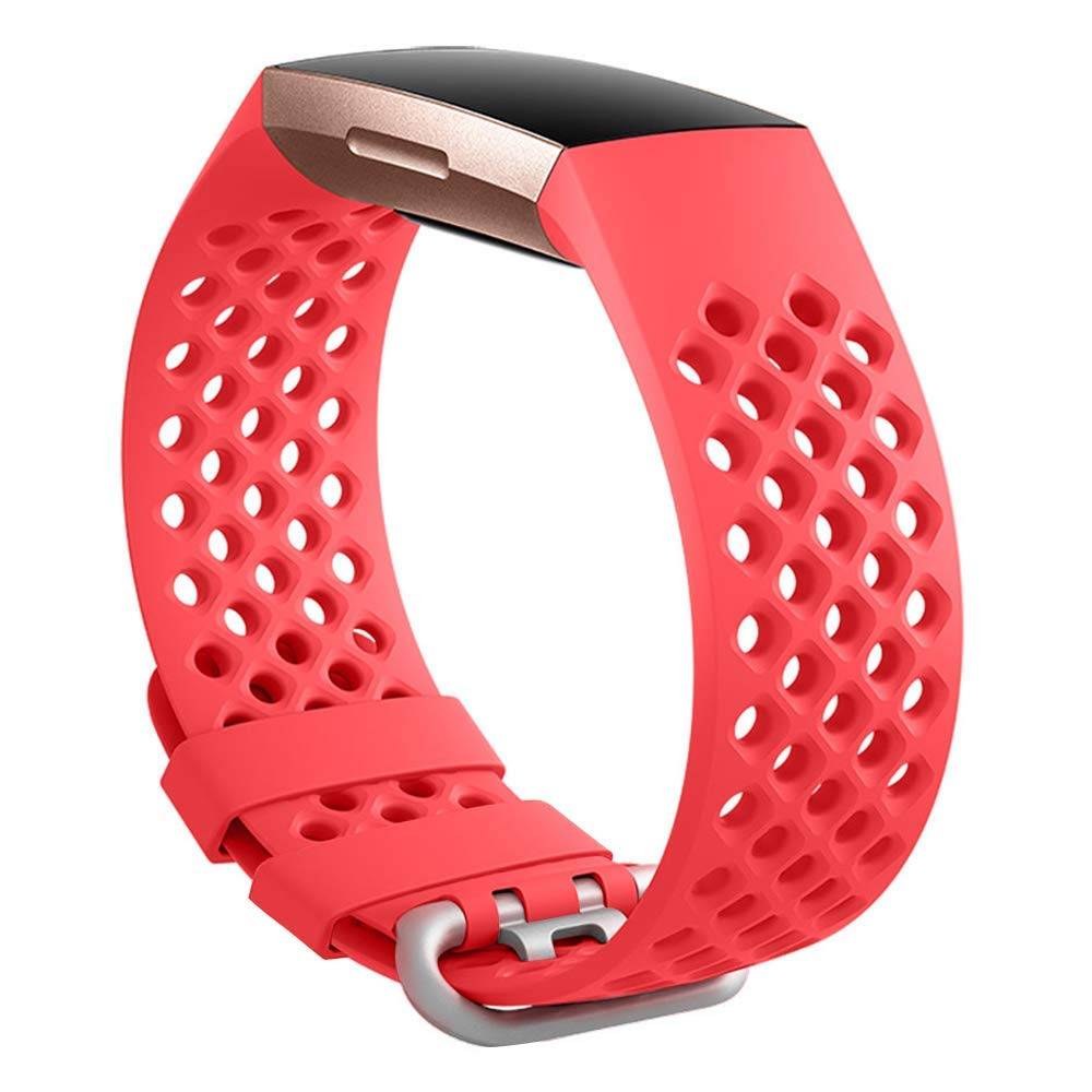 Bracelet sport point Fitbit Charge 3 & 4 - rouge
