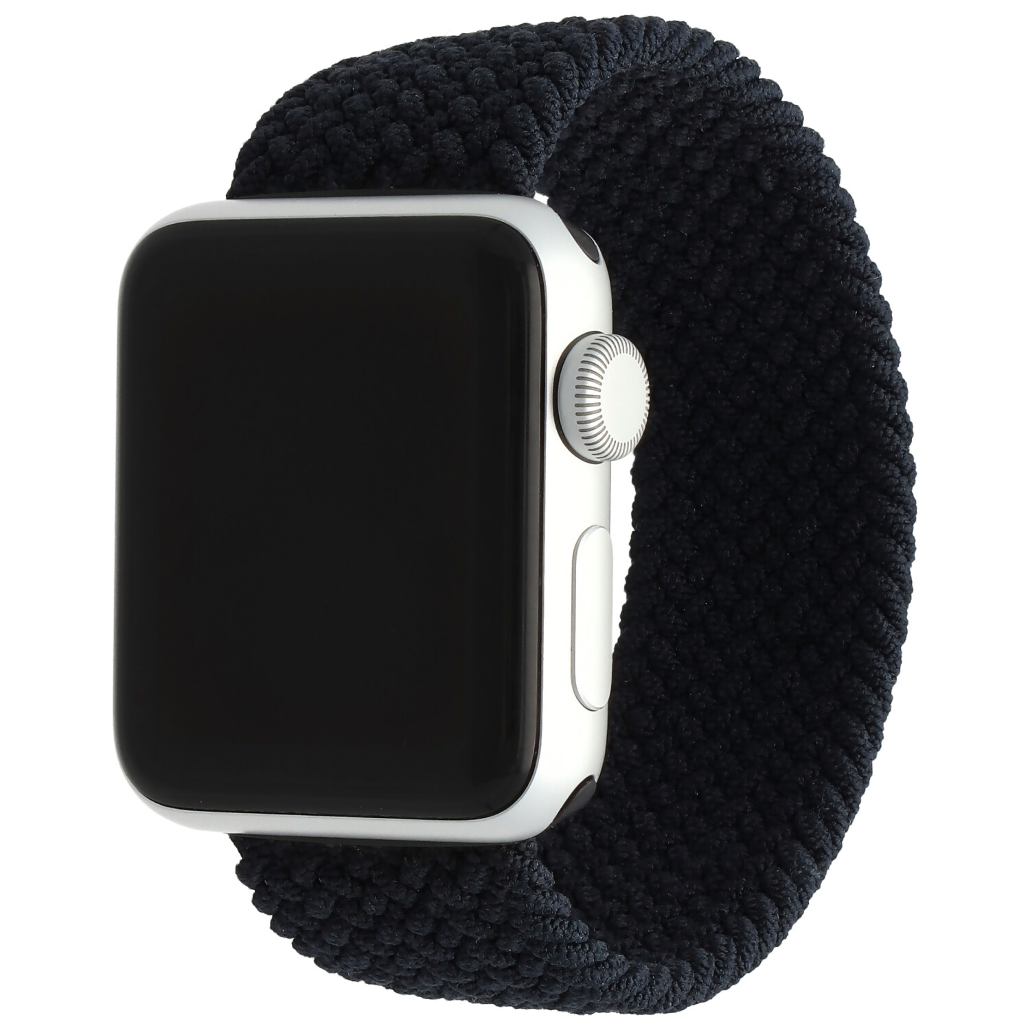 Bracelet nylon Boucle unique tressé Apple Watch - charbon