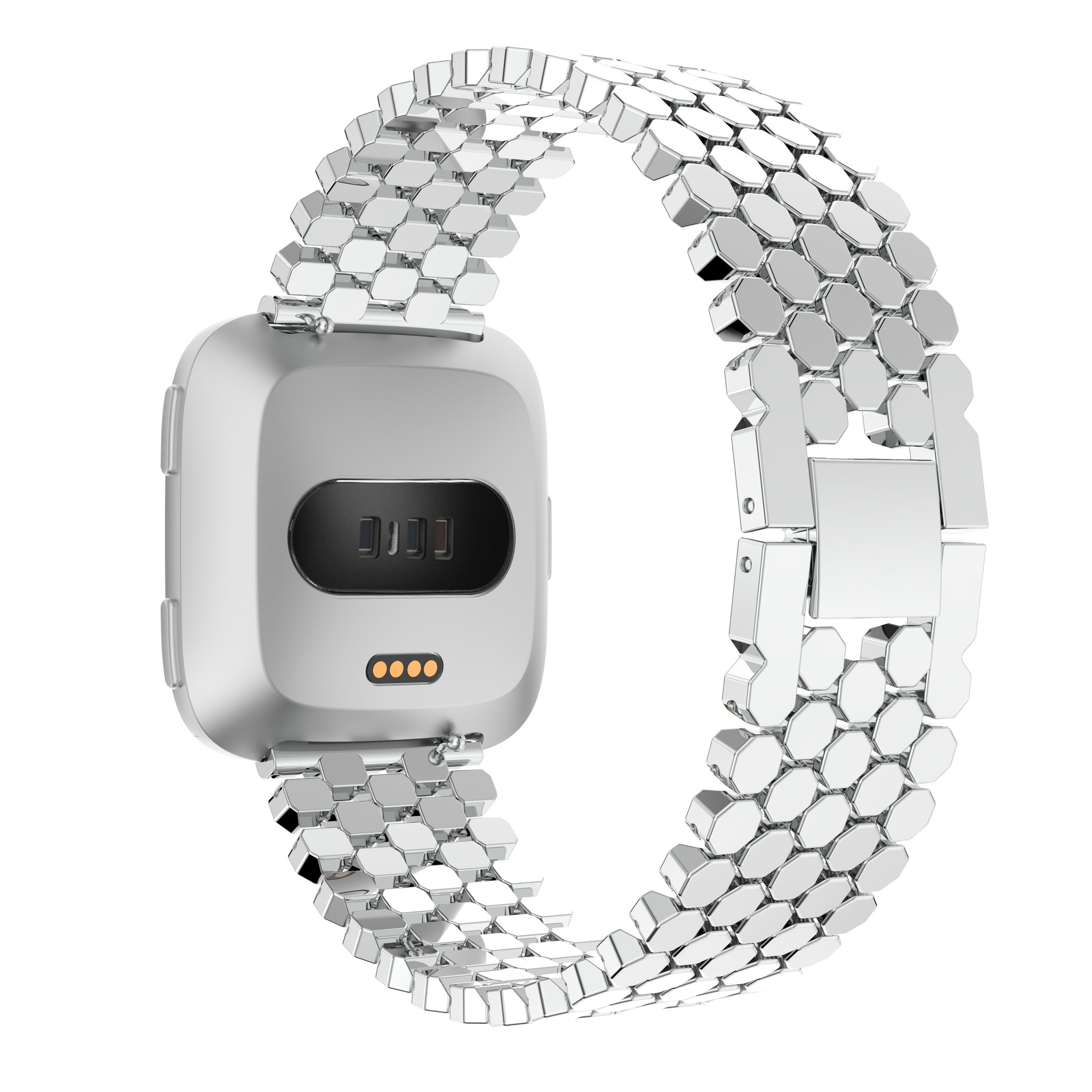 Bracelet acier poisson Fitbit Versa - argent