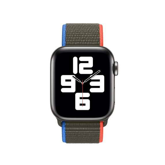 Bracelet boucle sport en nylon Apple Watch - mélange d'olives
