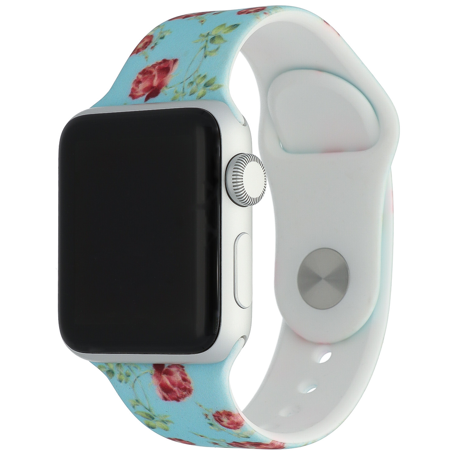 Bracelet sport imprimé Apple Watch - bleu rose