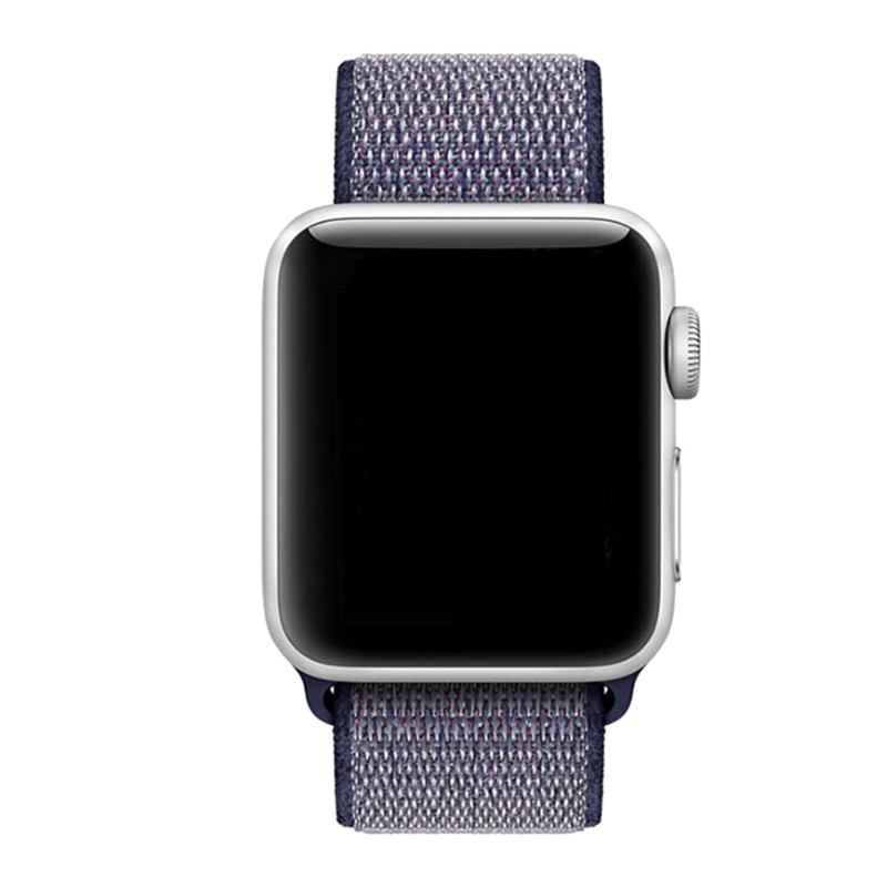 Bracelet boucle sport en nylon Apple Watch - bleu nuit