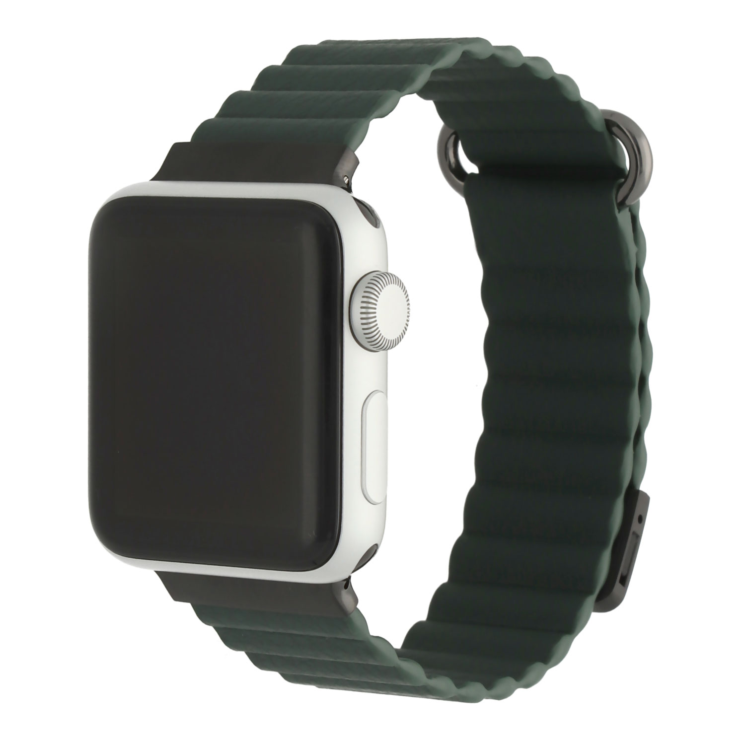 Bracelet aimanté en cuir Magna Apple Watch - Vert