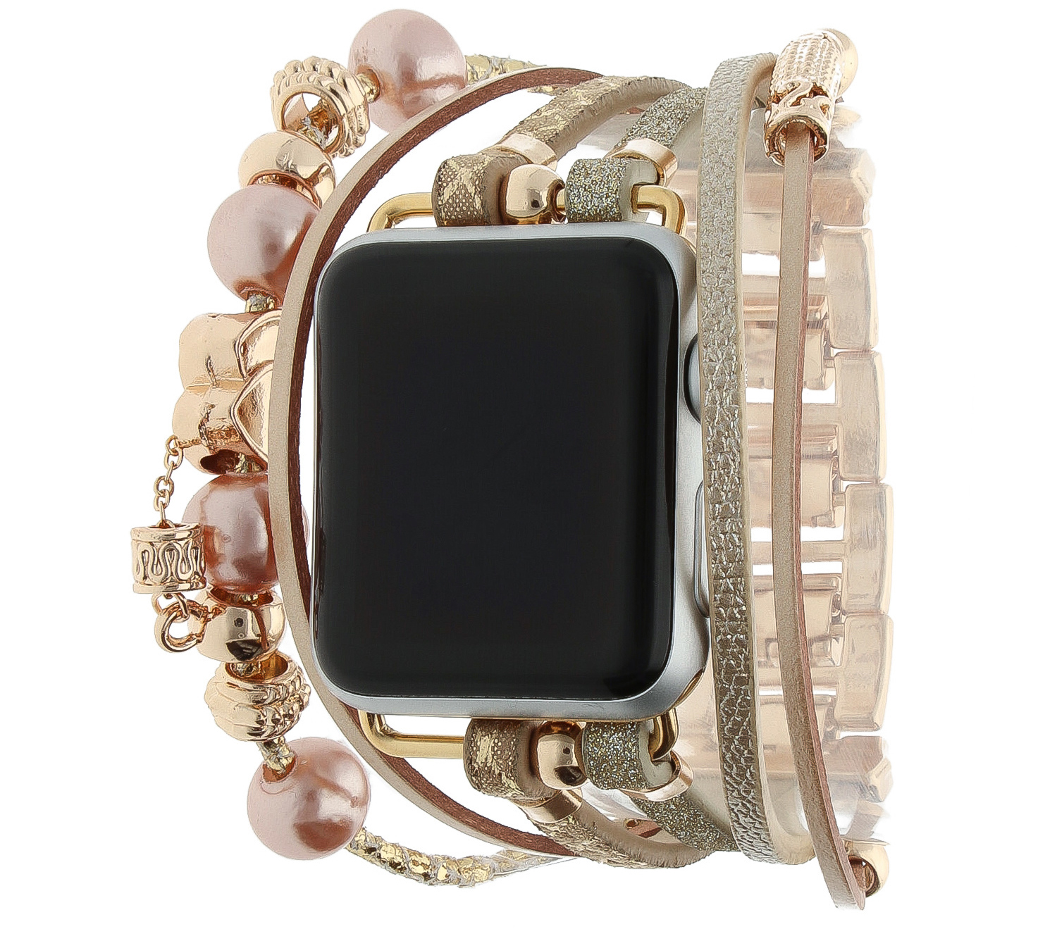Bracelet à bijoux Apple Watch – Liz paillettes d'or