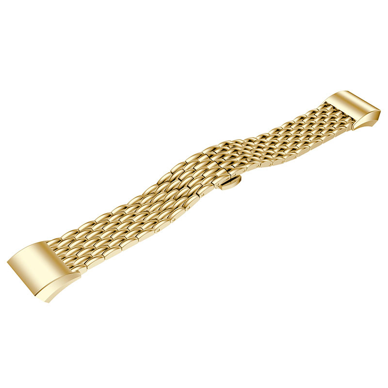 Bracelet acier dragon Fitbit Charge 2 - or