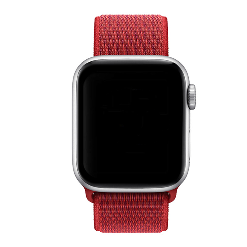 Bracelet boucle sport en nylon Apple Watch - mélange rouge