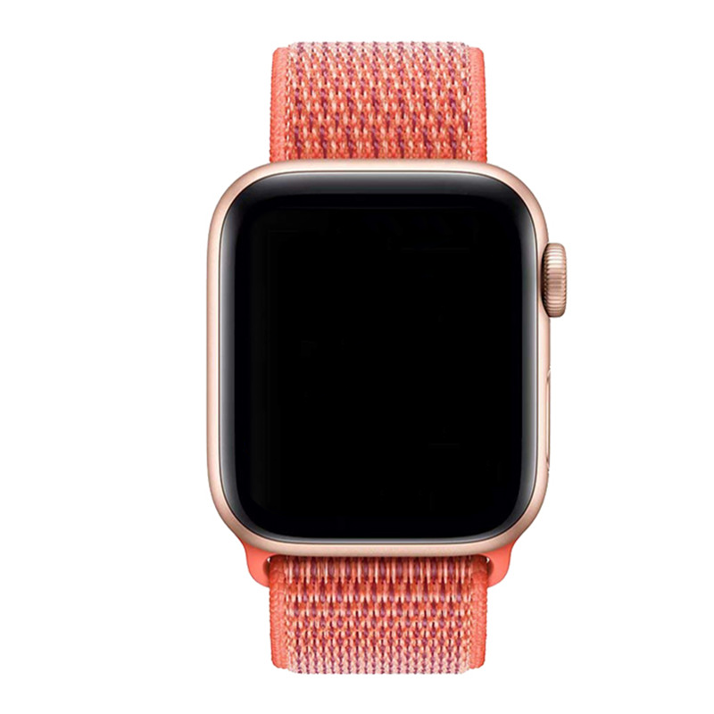 Bracelet boucle sport en nylon Apple Watch - nectarine