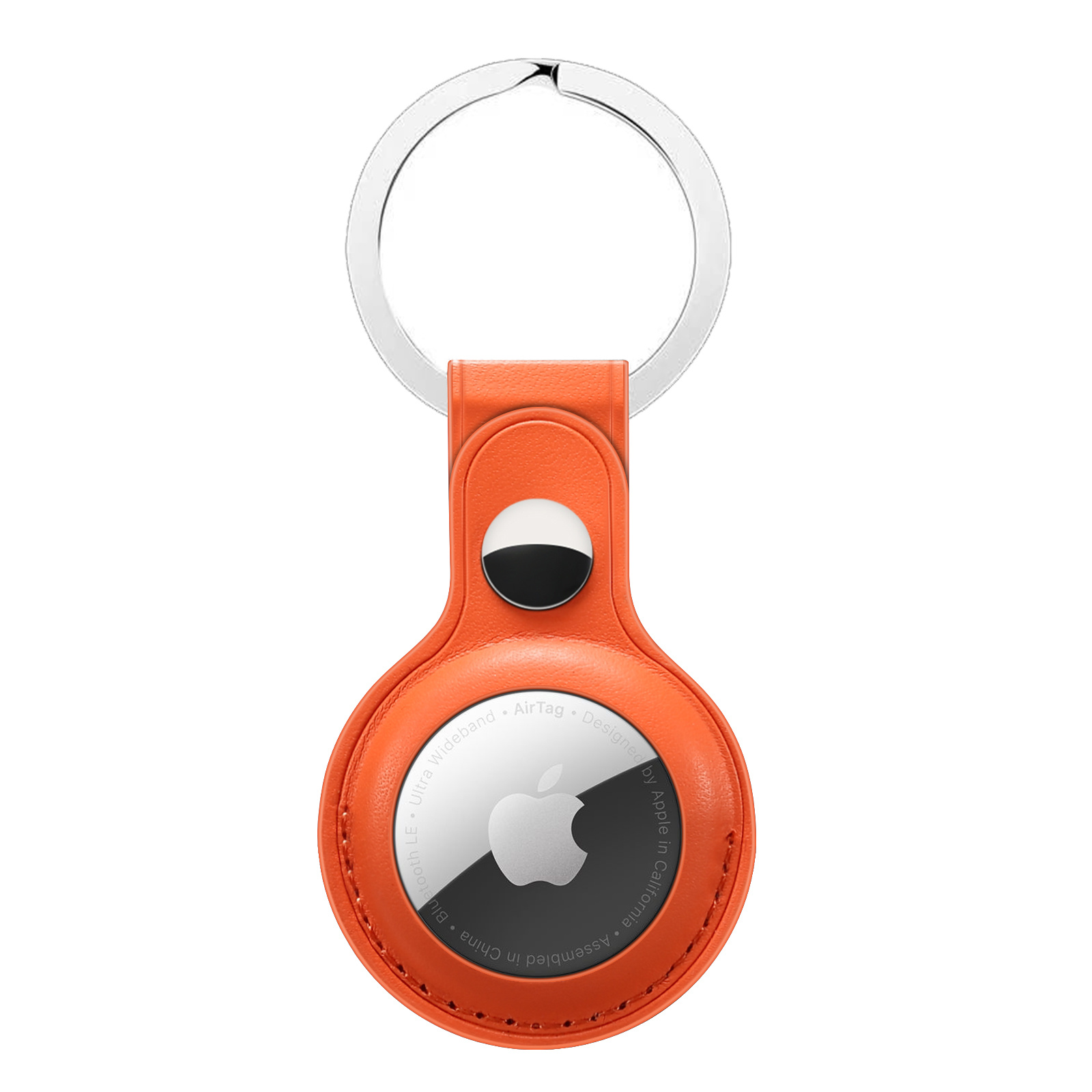 Porte-clés en cuir AirTag - orange
