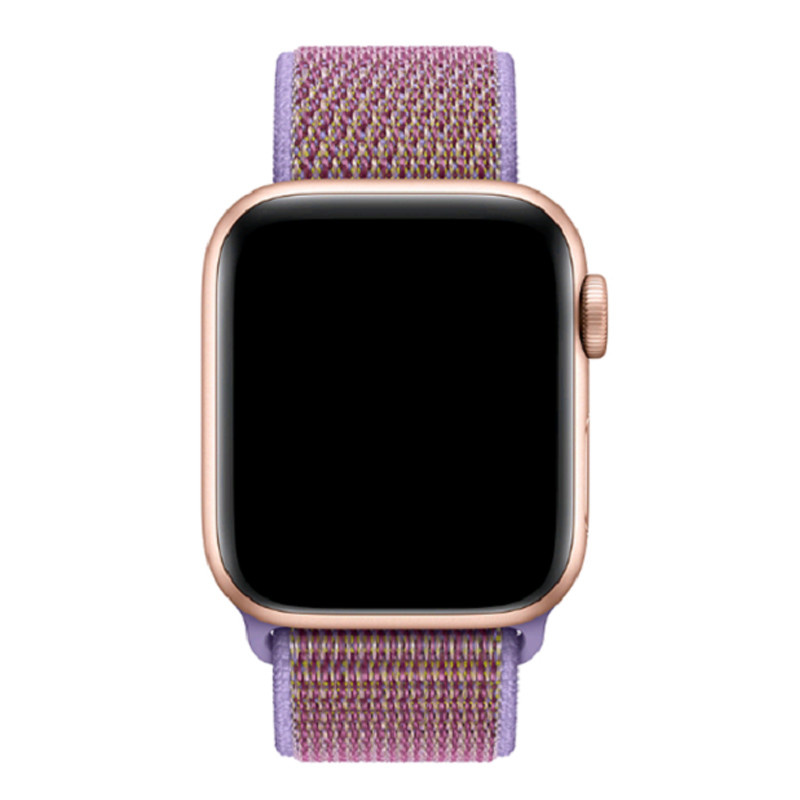 Bracelet boucle sport en nylon Apple Watch sportif - lilas