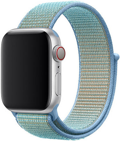 Bracelet boucle sport en nylon Apple Watch - bleuet