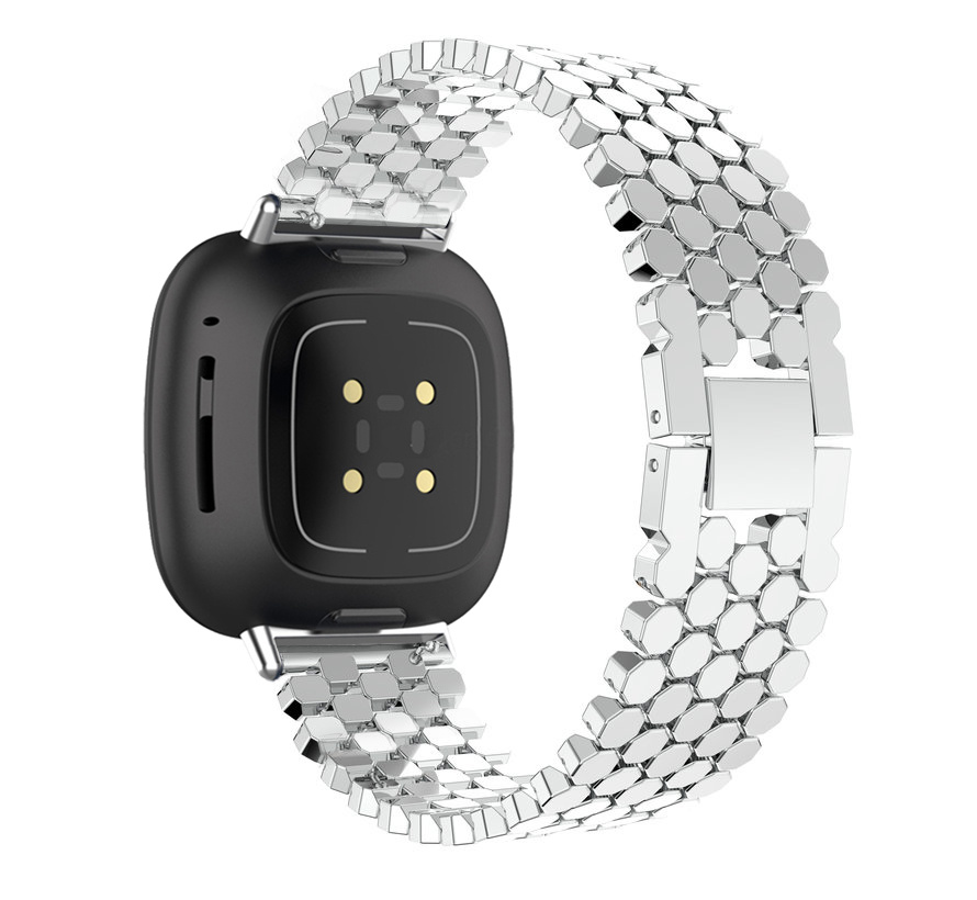 Bracelet acier poisson Fitbit Versa 3 / Sense - argent