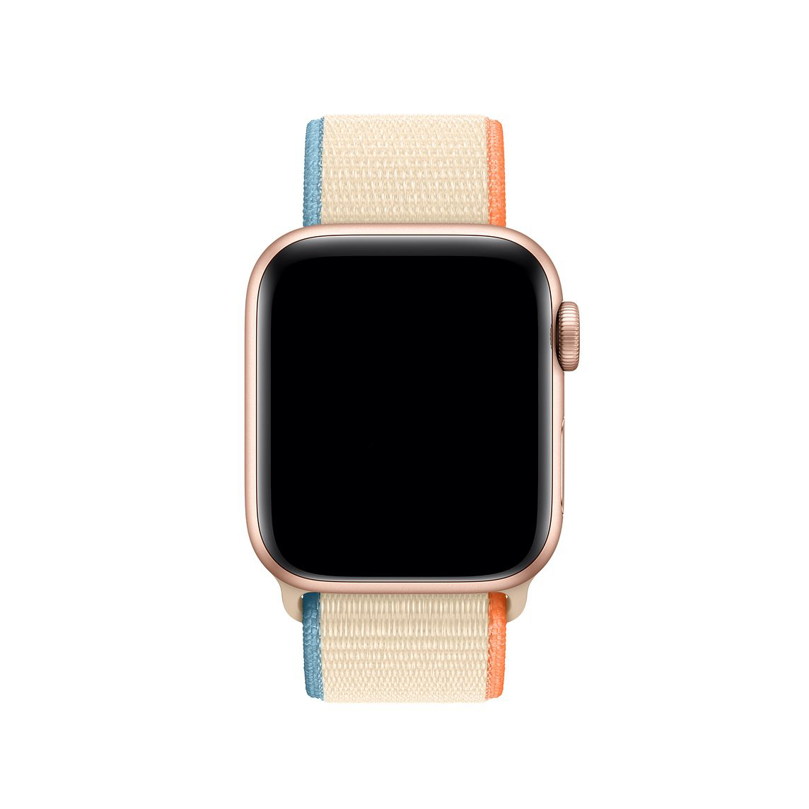 Bracelet boucle sport en nylon Apple Watch sportif - crème