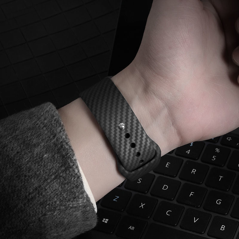 Bracelet sport imprimé Apple Watch - fibre de carbone