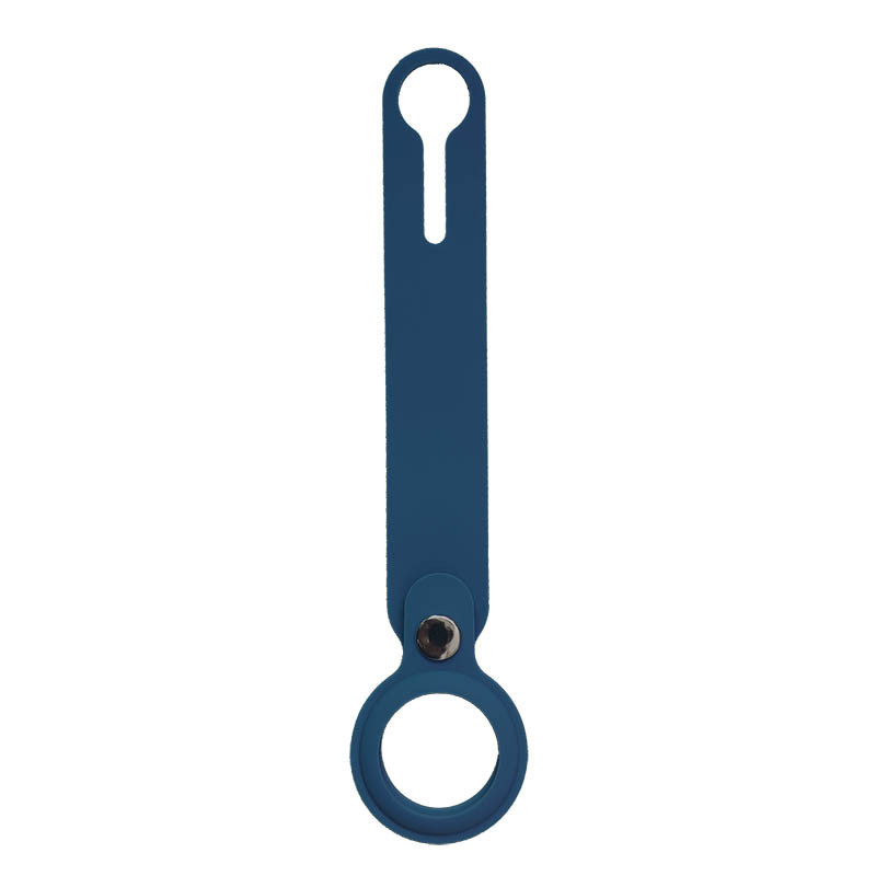 Porte-clés boucle en silicone AirTag - bleu foncé
