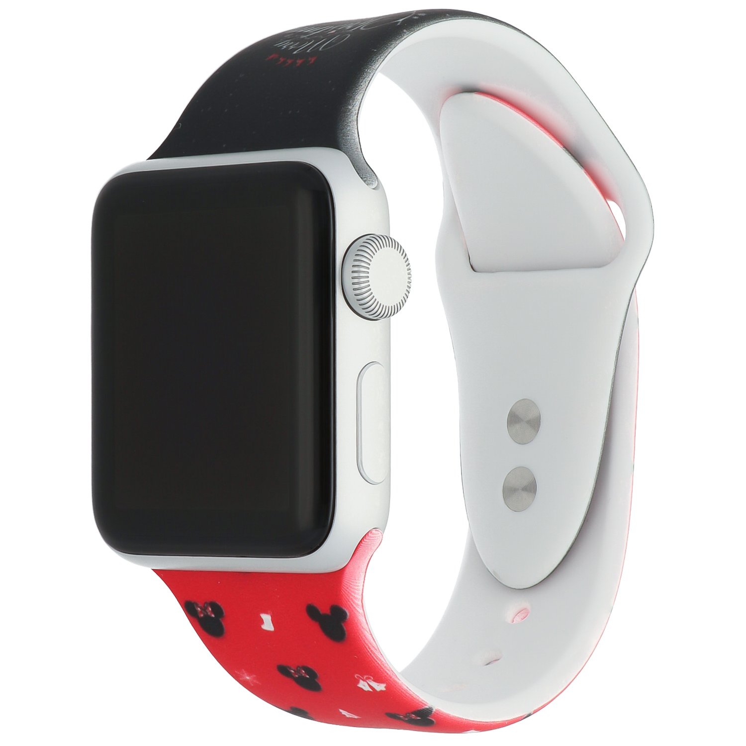 Bracelet sport imprimé Apple Watch - Noël noir rouge