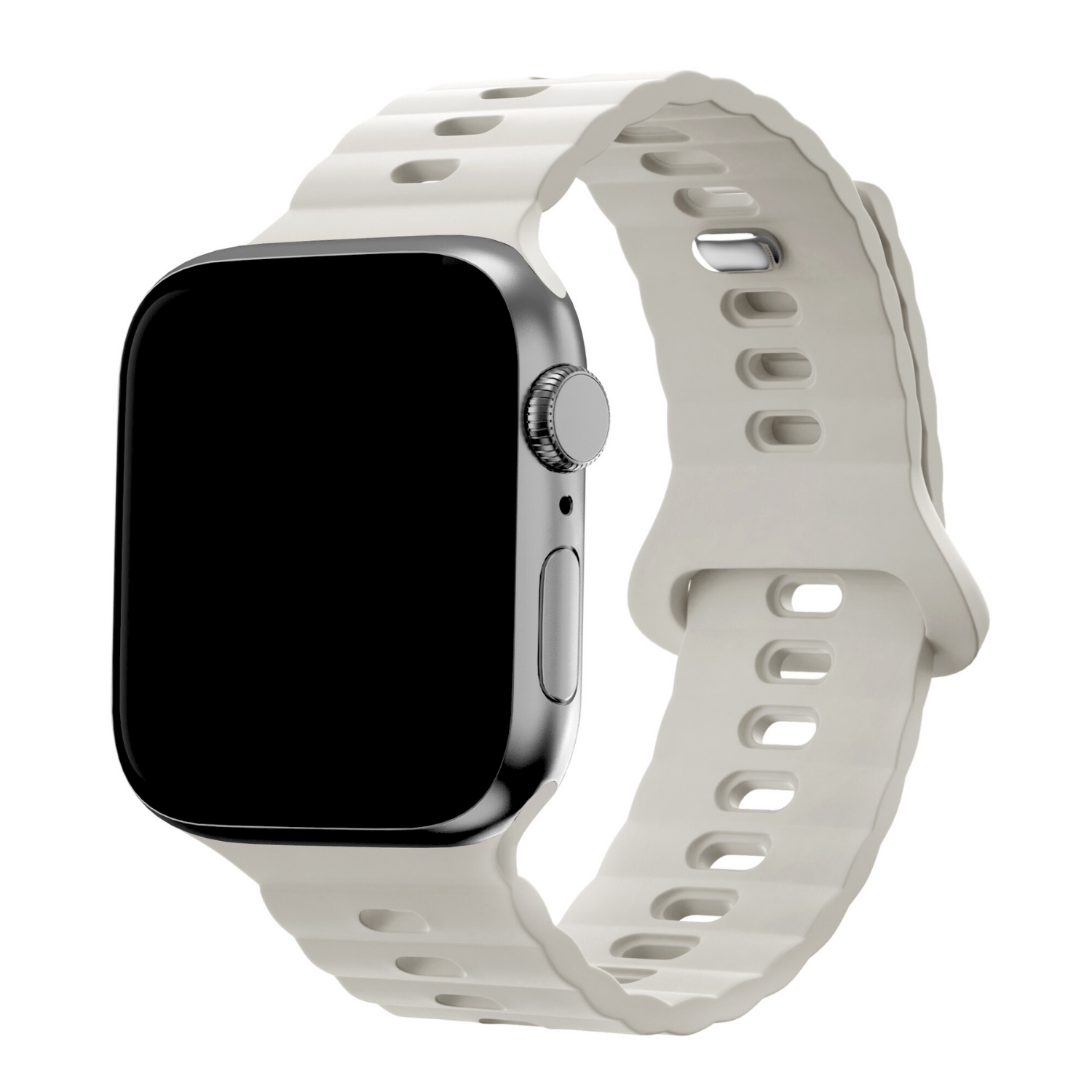 Bracelet silicone Wave Apple Watch - Lumière stellaire