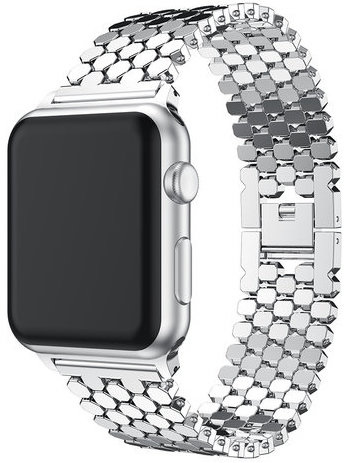 Bracelet acier poisson Apple Watch - argent