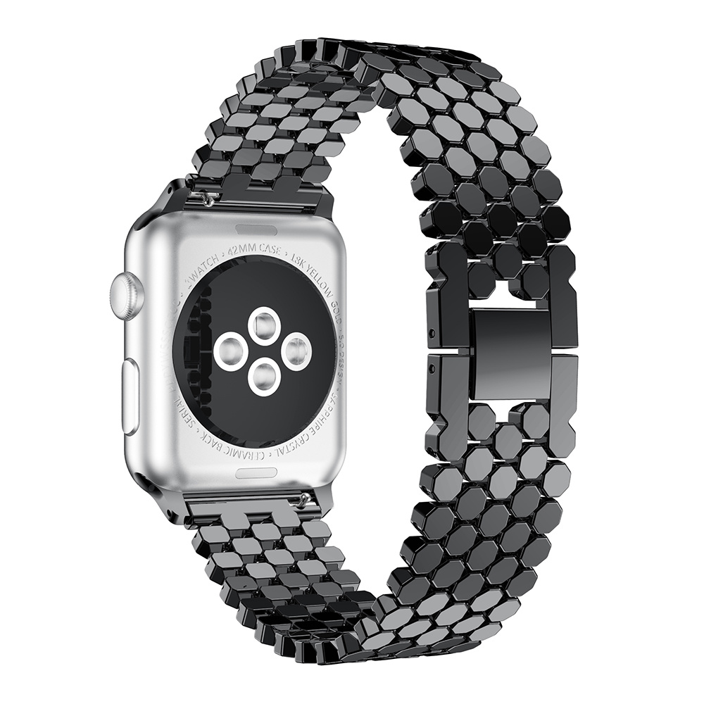 Bracelet acier poisson Apple Watch - noir