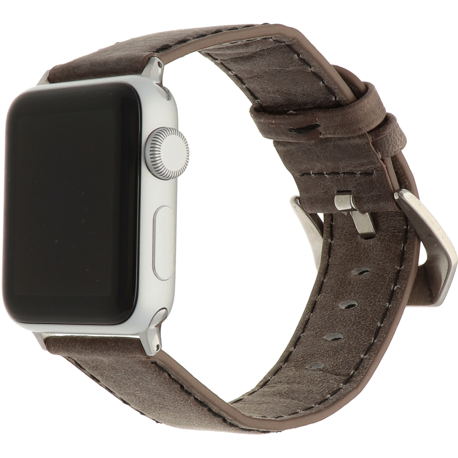 Bracelet en cuir rétro Apple Watch - brun foncé