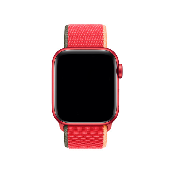 Bracelet boucle sport en nylon Apple Watch - fraise
