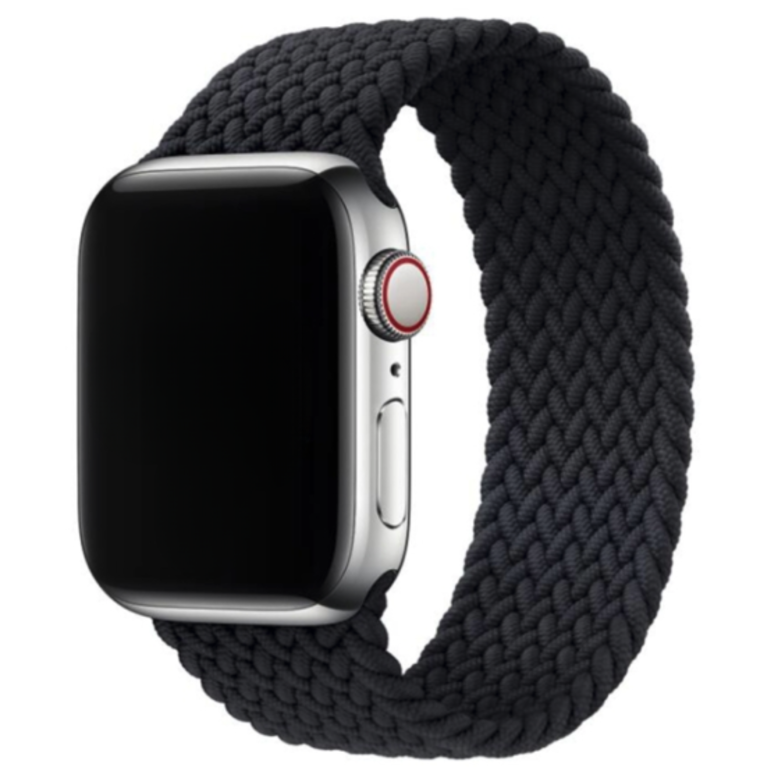 Bracelet nylon Boucle unique tressé Apple Watch - noir