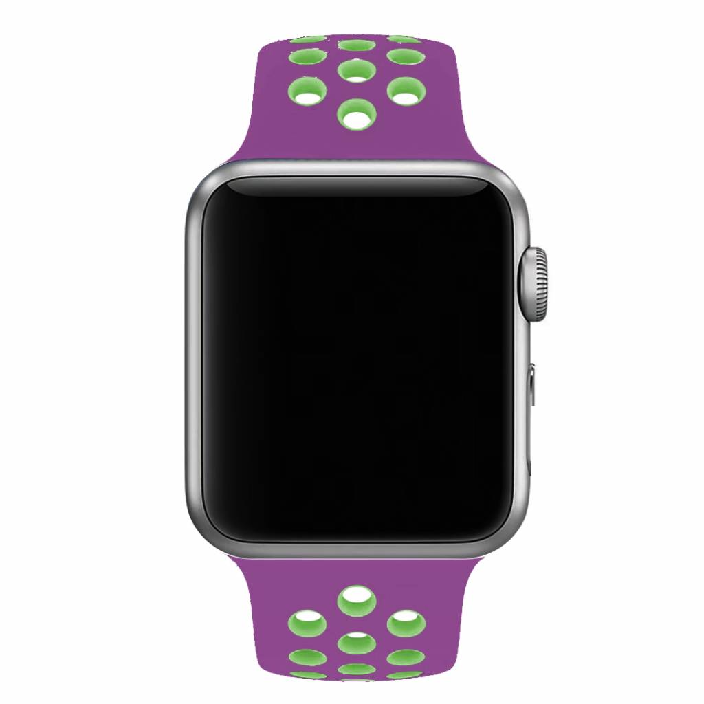 Bracelet sport double Apple Watch - violet vert