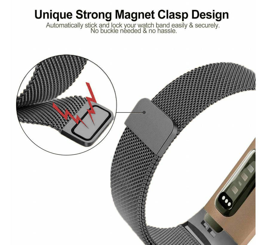 Bracelet milanais Fitbit Charge 3 & 4 - gris espace