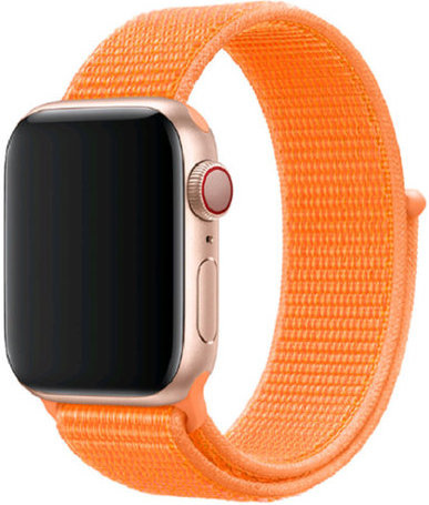 Bracelet boucle sport en nylon Apple Watch - papaye