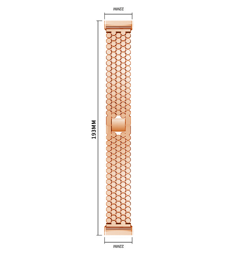 Bracelet acier poisson Fitbit Versa 3 / Sense - or rose