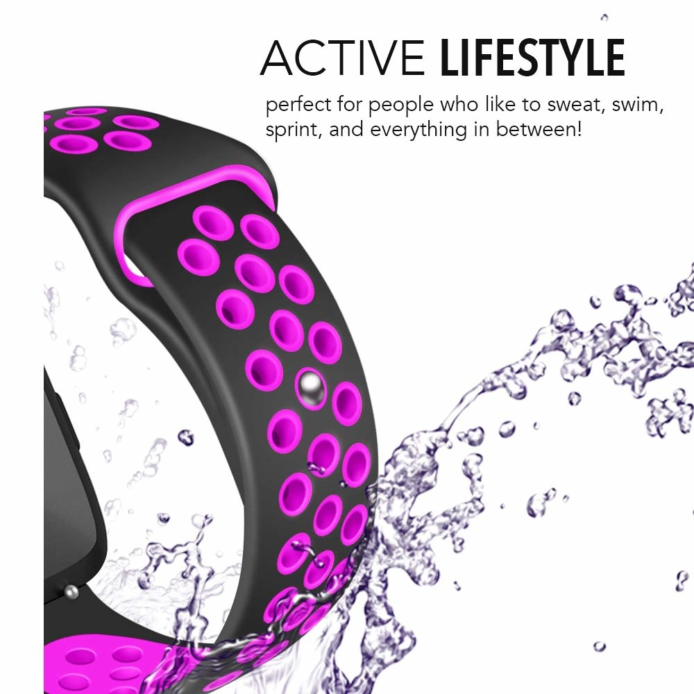 Bracelet sport double Fitbit Versa - noir violet