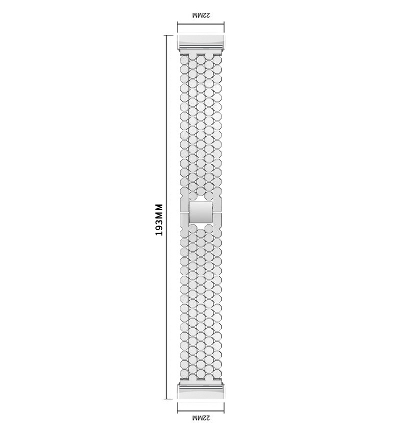 Bracelet acier poisson Fitbit Versa 3 / Sense - argent