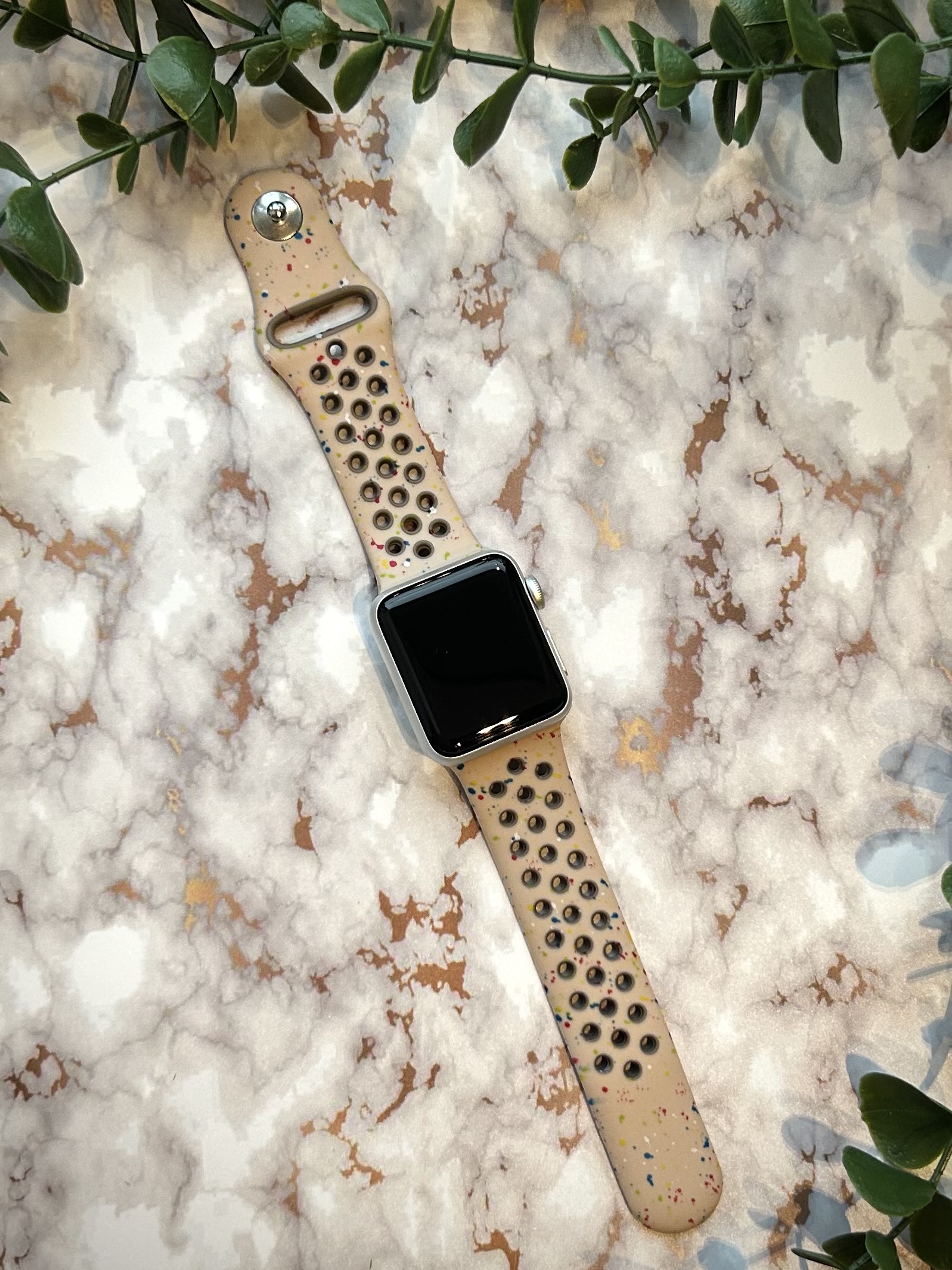 Bracelet sport double Apple Watch - pierre du désert