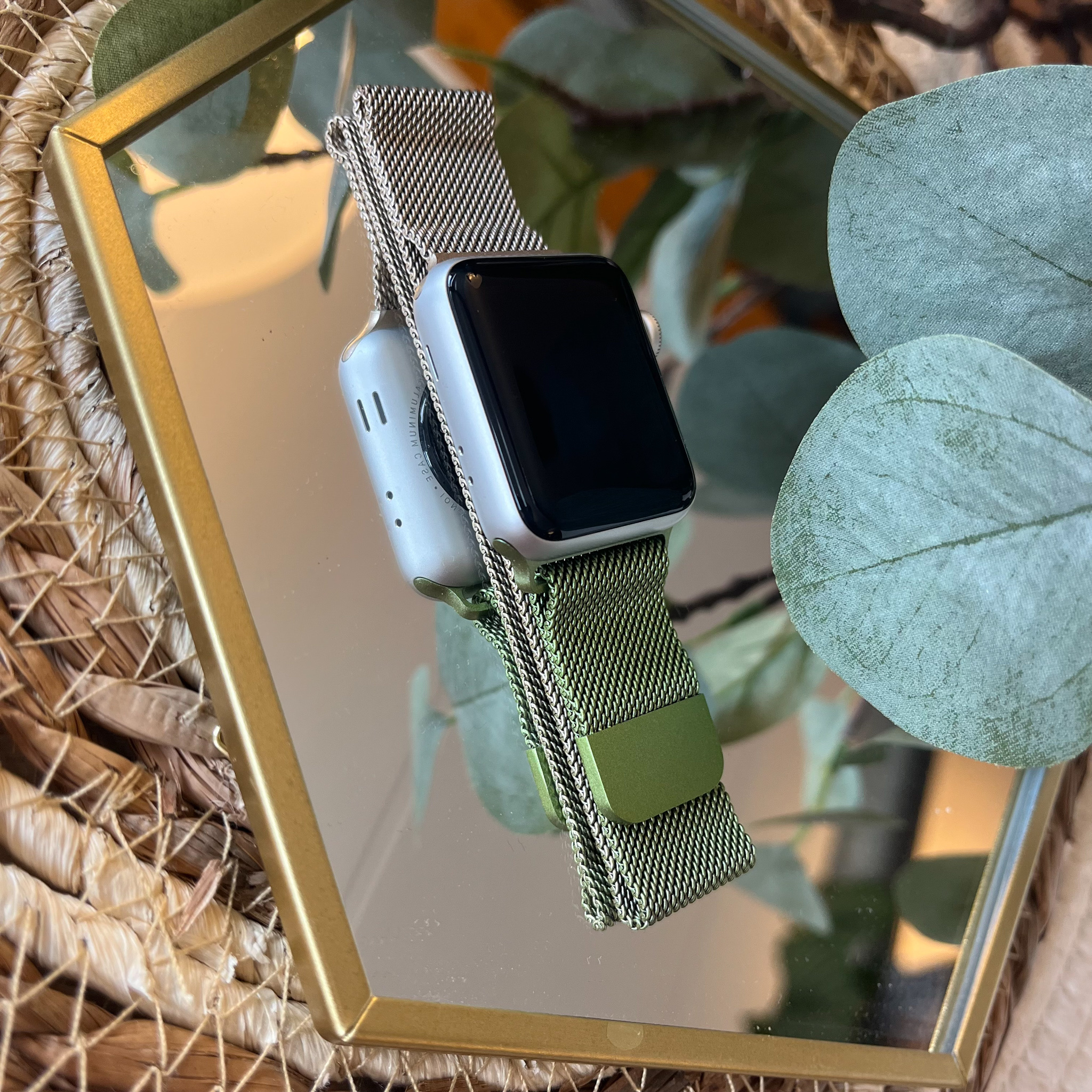 Bracelet milanais Apple Watch - vert champagne