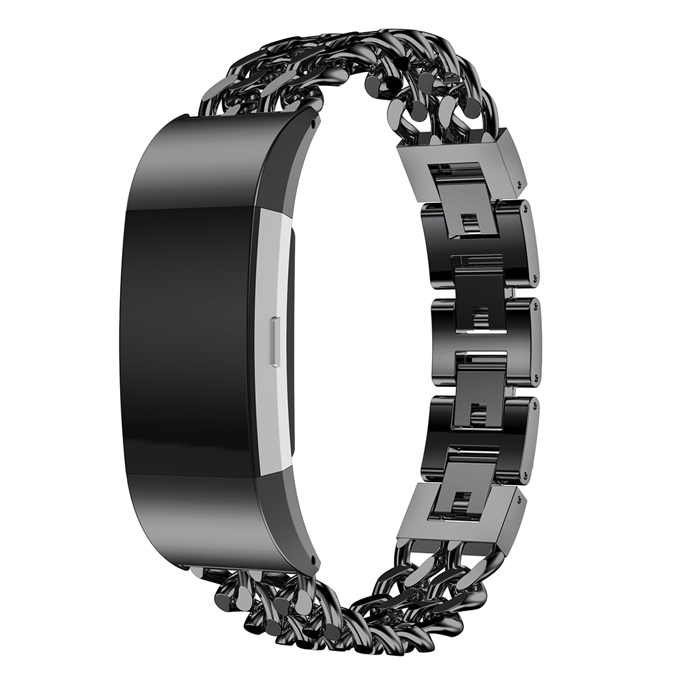 Bracelet acier cow-boy Fitbit Charge 3 & 4 - noir