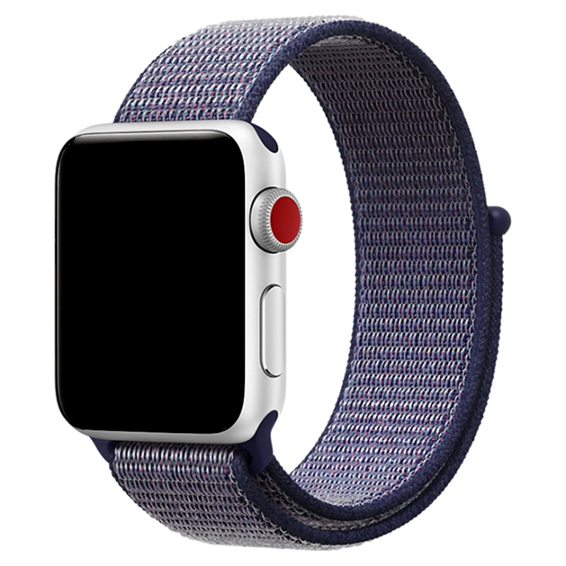 Bracelet boucle sport en nylon Apple Watch - bleu nuit
