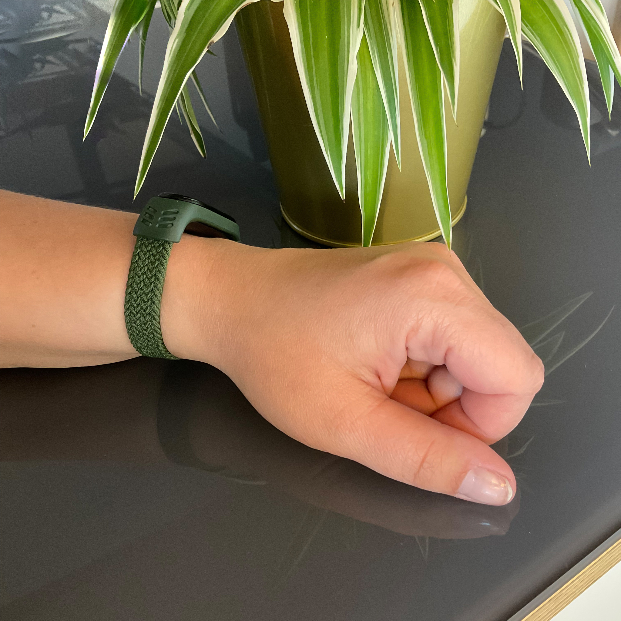 Bracelet nylon Boucle unique tressé Xiaomi Mi 3/4/5/6 - vert