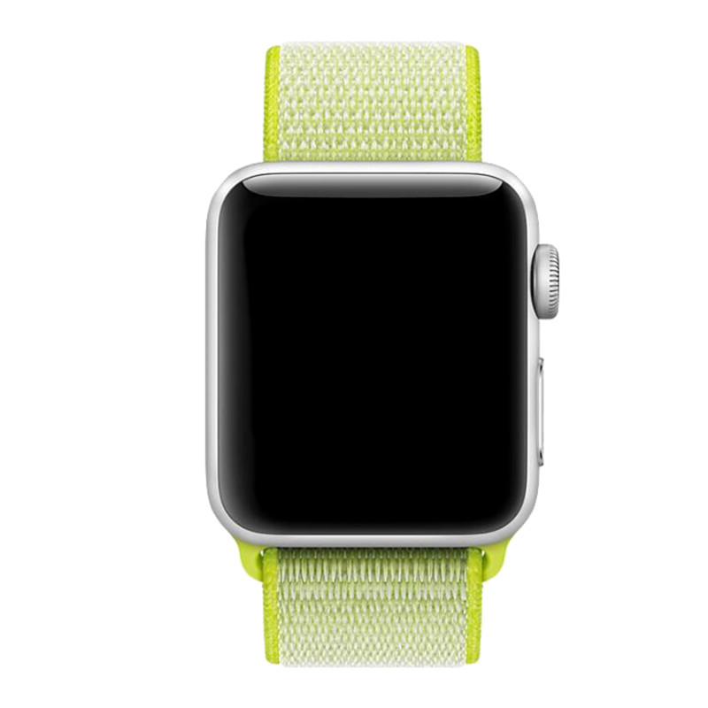 Bracelet boucle sport en nylon Apple Watch sportif - jaune