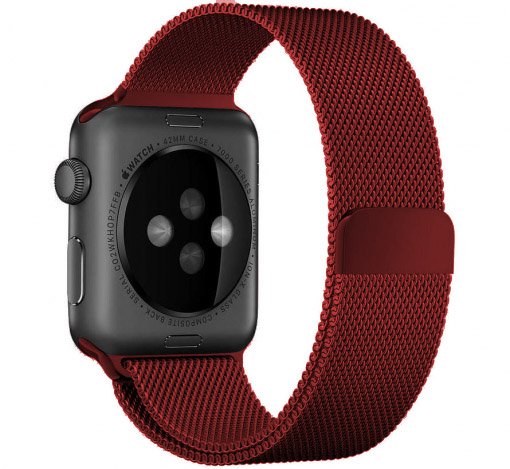 Bracelet milanais Apple Watch - rouge