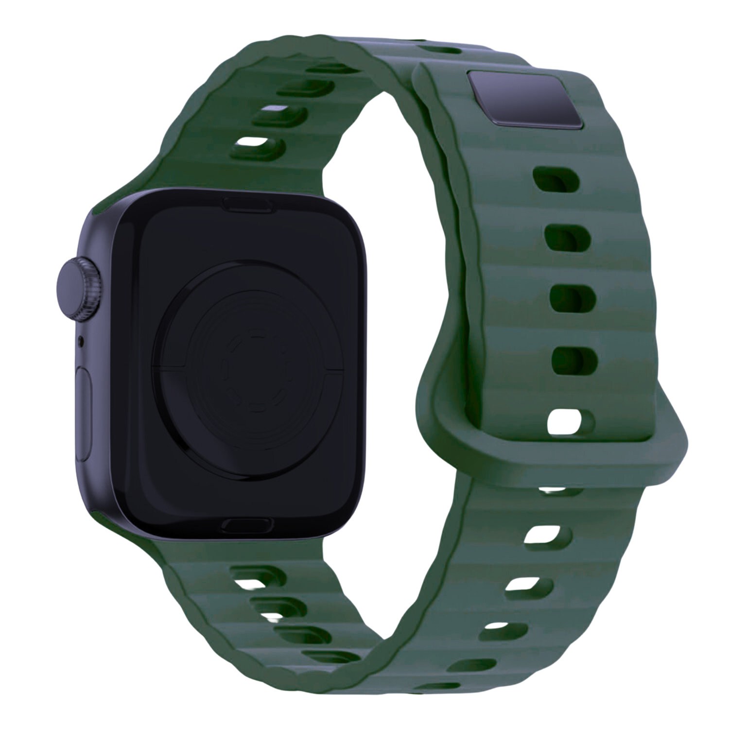 Apple Watch silicone Wave band - Groen - 7440850317300 - 123watches-2