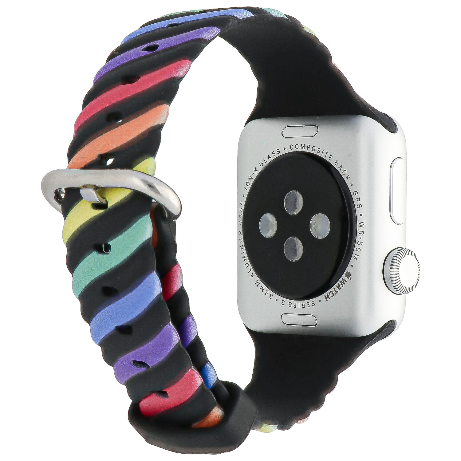 Bracelet sport swirl Apple Watch - noir coloré