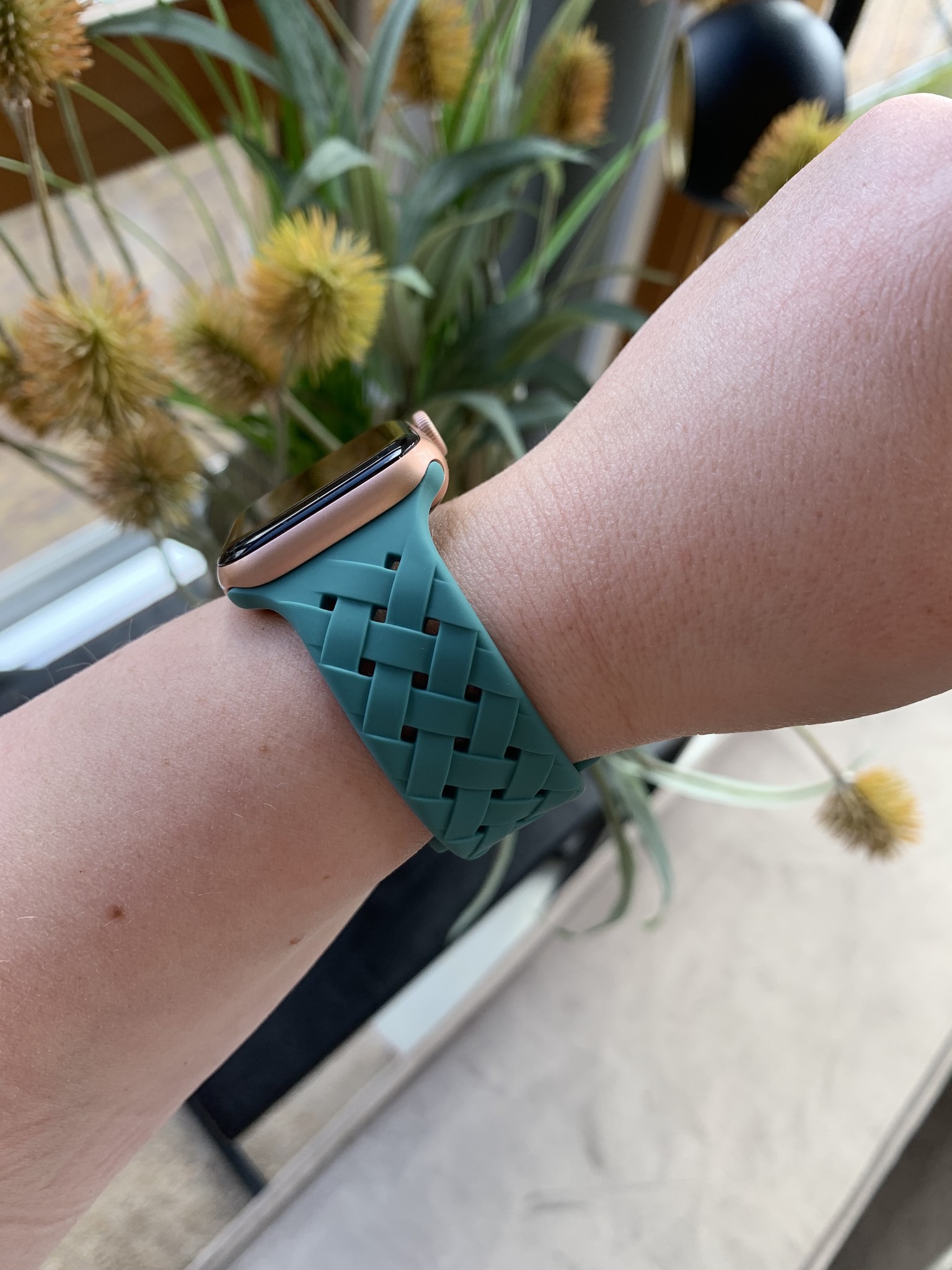 Bracelet sport tressé Apple Watch - vert sapin