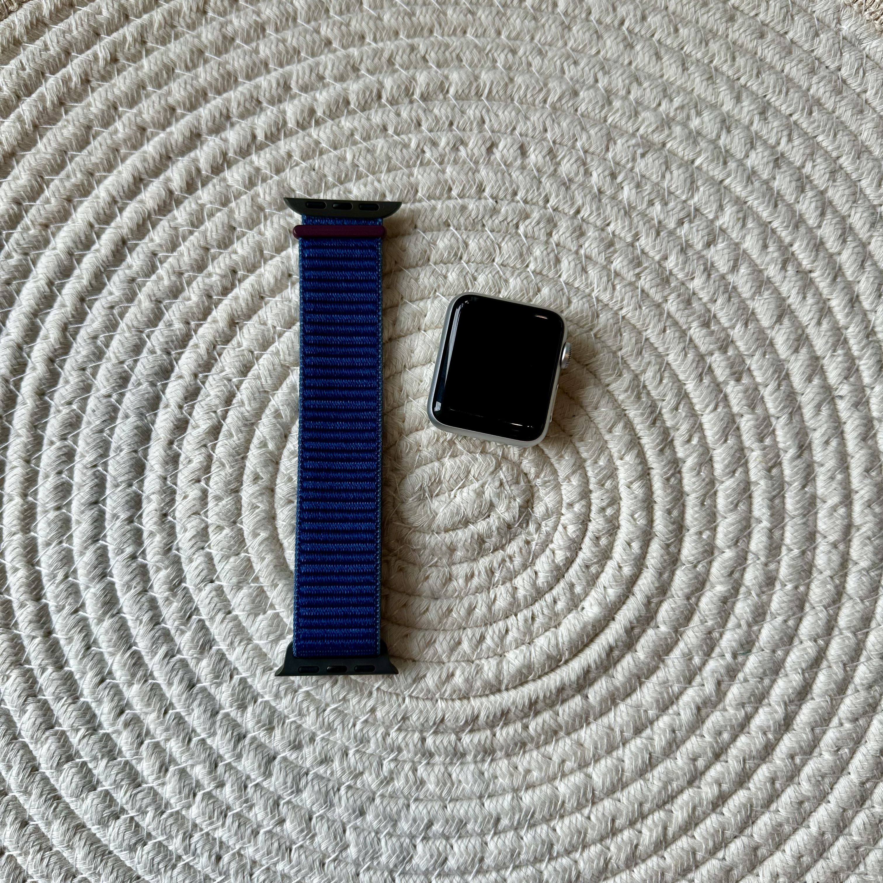 Bracelet boucle sport en nylon Apple Watch - bleu atlantique