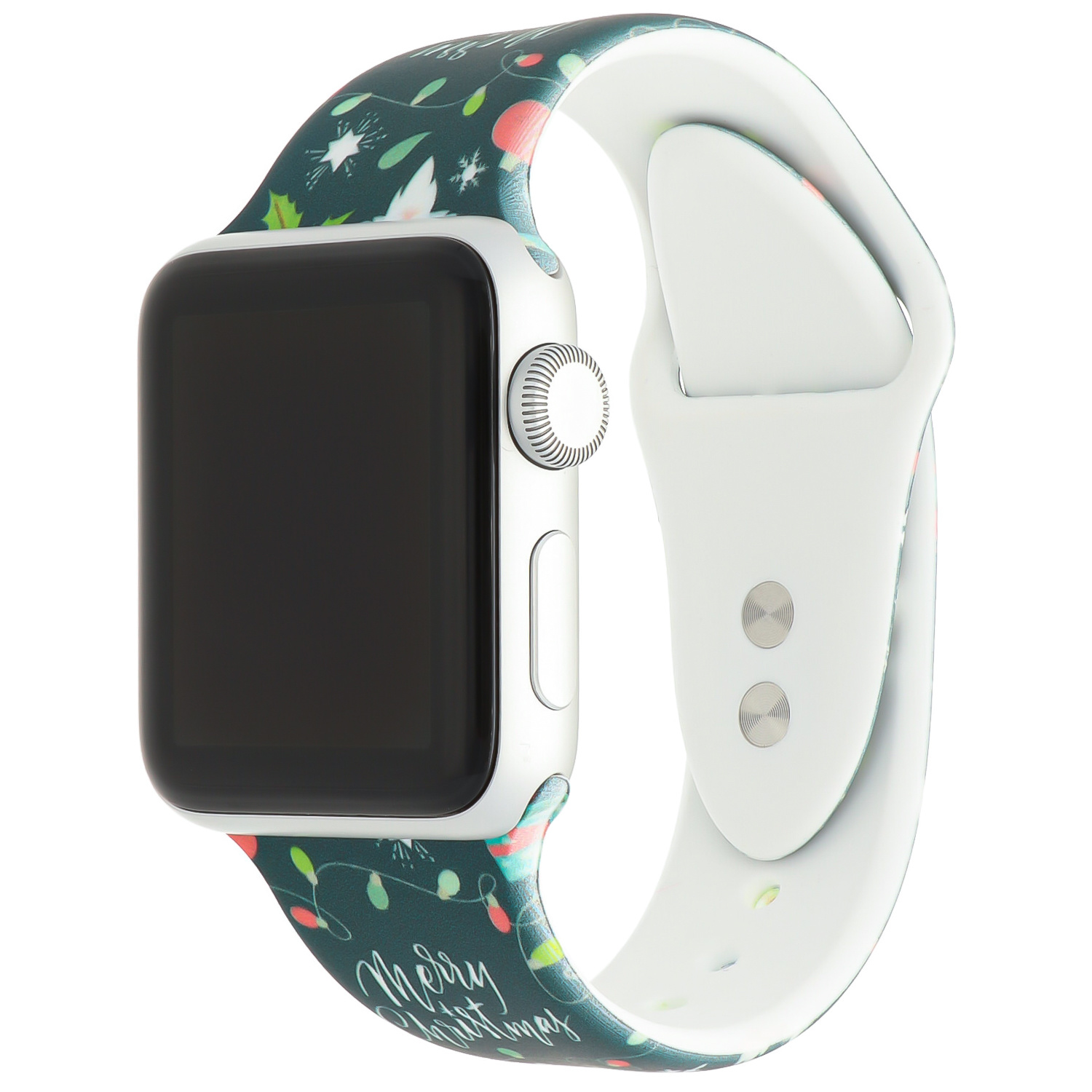 Bracelet sport imprimé Apple Watch - Noël vert foncé