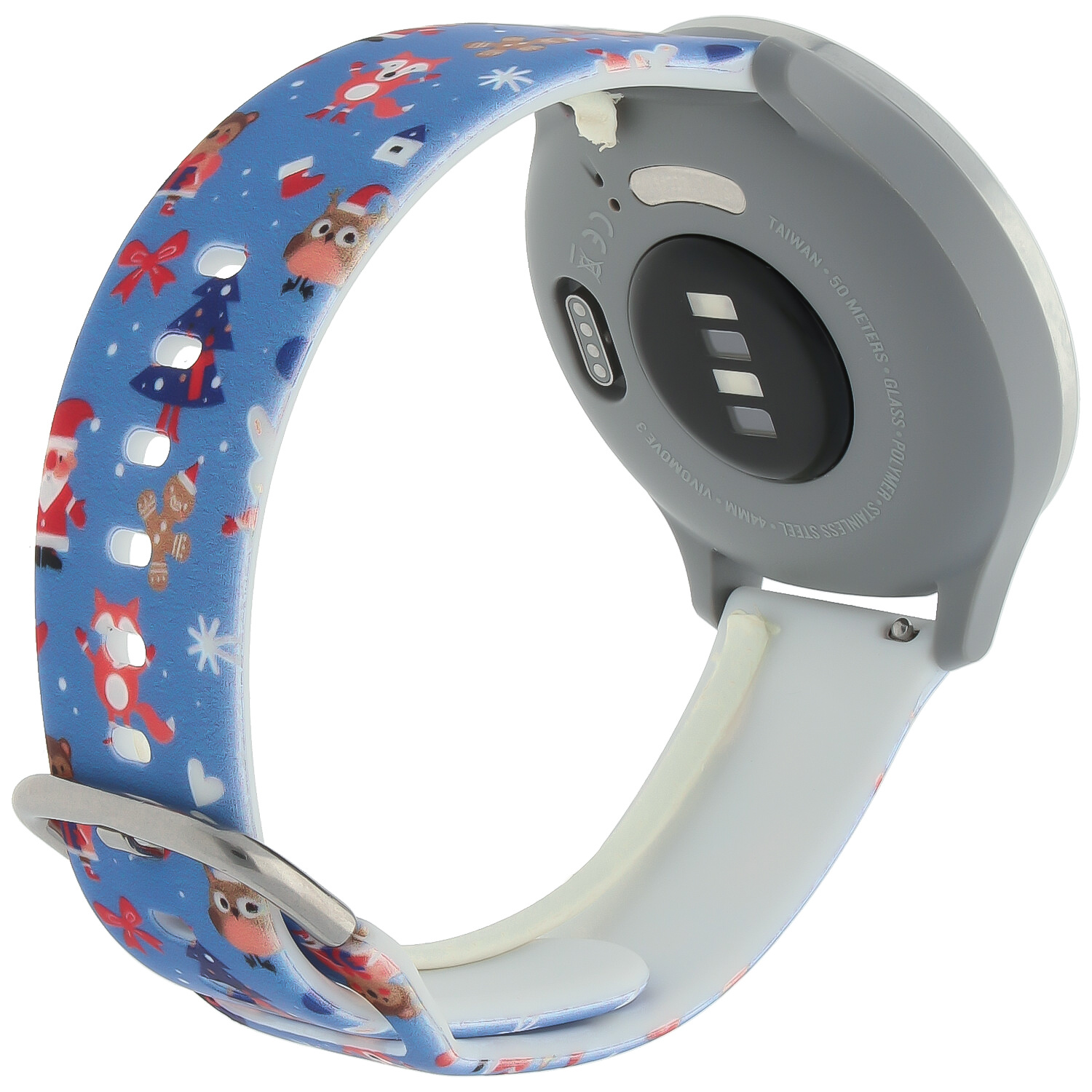 Bracelet sport imprimé Garmin Vivoactive / Vivomove - bleu de Noël