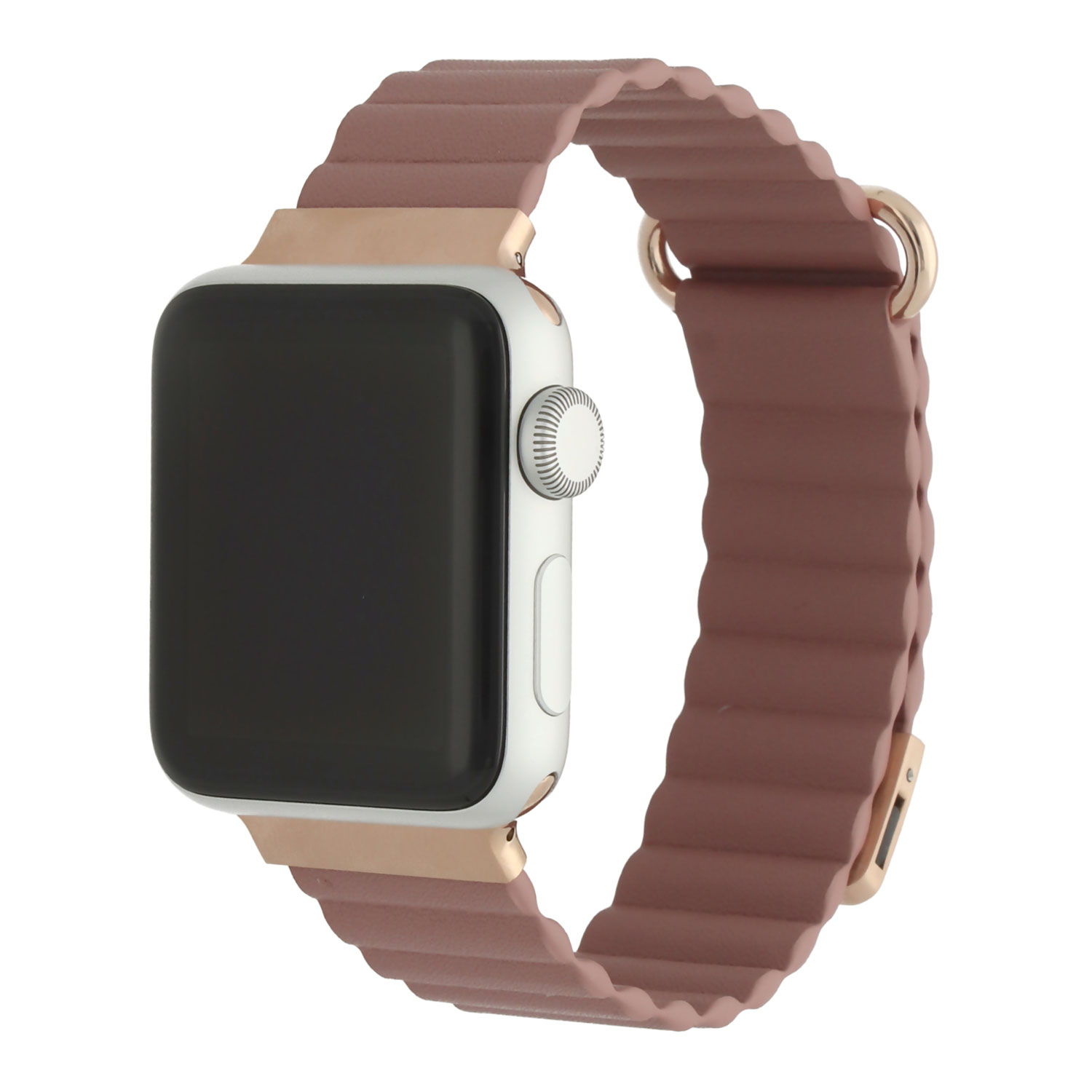 Bracelet aimanté en cuir Magna Apple Watch - Rose